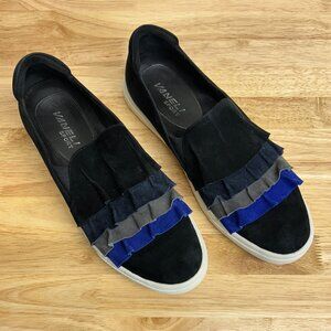 Vaneli Sport‎ Black/Gray/Blue Suede Ruffle Casual Shoes Women's 9
